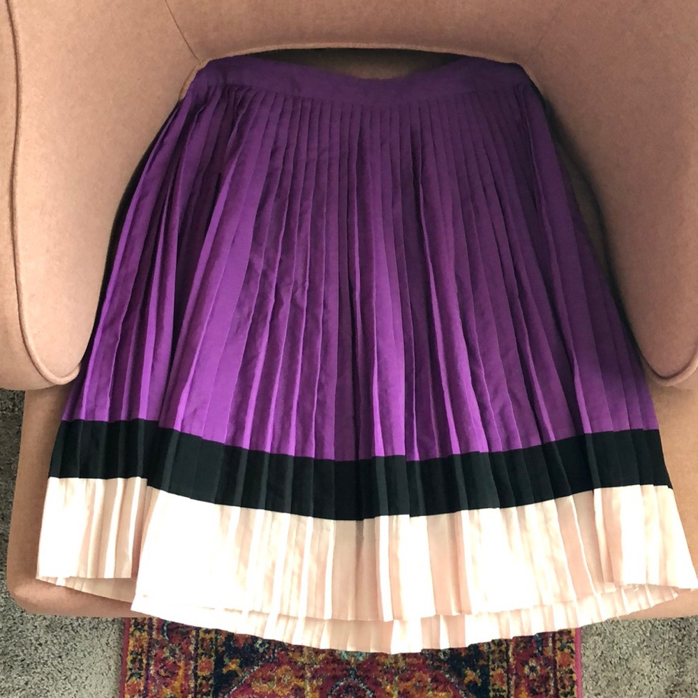 Pleated A line knee length Limited skirt